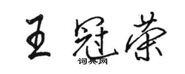 骆恒光王冠荣行书个性签名怎么写
