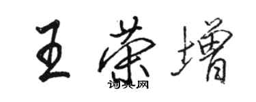 骆恒光王荣增行书个性签名怎么写