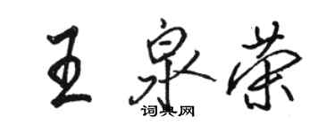 骆恒光王泉荣行书个性签名怎么写