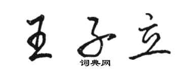 骆恒光王子立行书个性签名怎么写