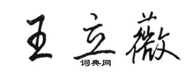 骆恒光王立薇行书个性签名怎么写