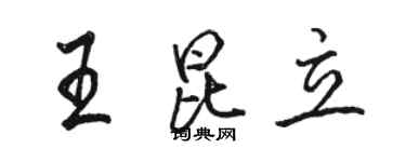 骆恒光王昆立行书个性签名怎么写