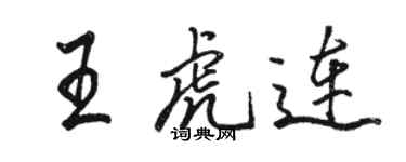 骆恒光王虎连行书个性签名怎么写