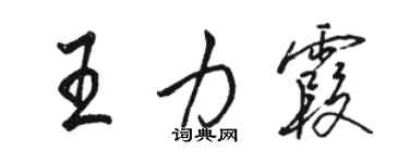 骆恒光王力霞行书个性签名怎么写