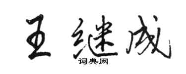 骆恒光王继成行书个性签名怎么写