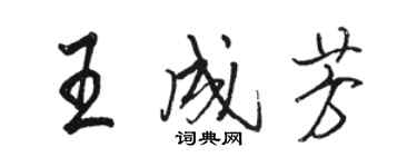 骆恒光王成芳行书个性签名怎么写