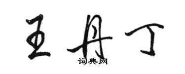 骆恒光王丹丁行书个性签名怎么写