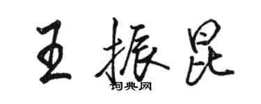 骆恒光王振昆行书个性签名怎么写