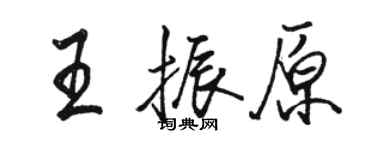 骆恒光王振原行书个性签名怎么写