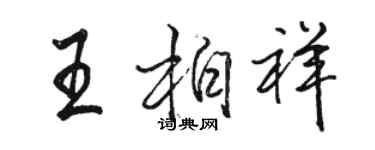 骆恒光王柏祥行书个性签名怎么写