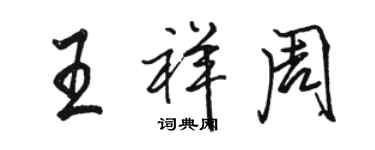 骆恒光王祥周行书个性签名怎么写