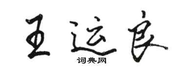 骆恒光王运良行书个性签名怎么写