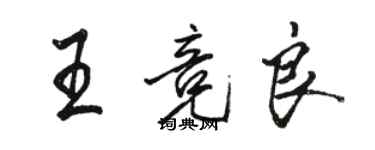 骆恒光王竞良行书个性签名怎么写