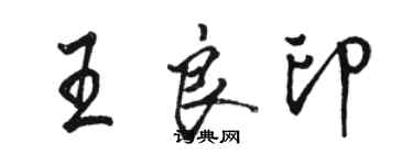 骆恒光王良印行书个性签名怎么写
