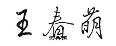 骆恒光王春萌行书个性签名怎么写