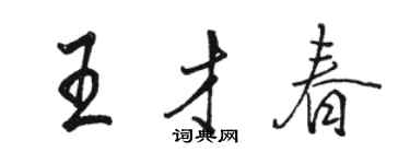 骆恒光王才春行书个性签名怎么写