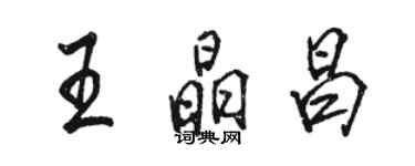 骆恒光王晶昌行书个性签名怎么写