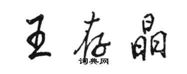 骆恒光王存晶行书个性签名怎么写
