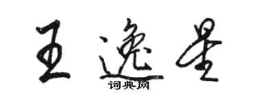骆恒光王逸星行书个性签名怎么写