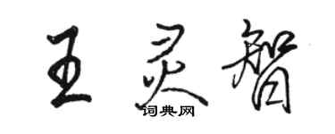 骆恒光王灵智行书个性签名怎么写