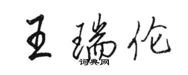 骆恒光王瑞伦行书个性签名怎么写