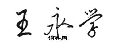 骆恒光王永学行书个性签名怎么写