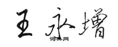 骆恒光王永增行书个性签名怎么写