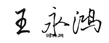 骆恒光王永鸿行书个性签名怎么写