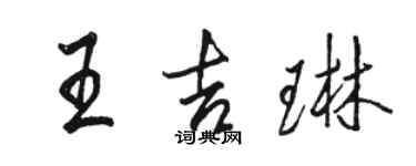 骆恒光王吉琳行书个性签名怎么写