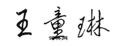 骆恒光王童琳行书个性签名怎么写