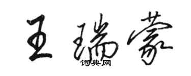 骆恒光王瑞蒙行书个性签名怎么写