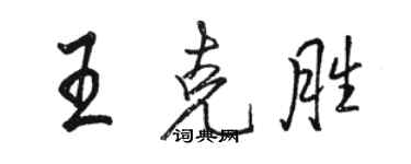 骆恒光王克胜行书个性签名怎么写