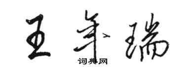 骆恒光王年瑞行书个性签名怎么写