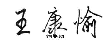 骆恒光王康愉行书个性签名怎么写
