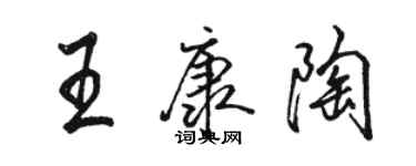 骆恒光王康陶行书个性签名怎么写