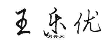 骆恒光王乐优行书个性签名怎么写