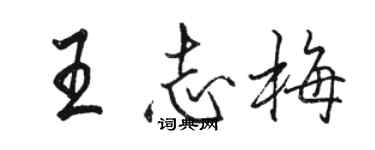 骆恒光王志梅行书个性签名怎么写