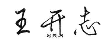 骆恒光王开志行书个性签名怎么写