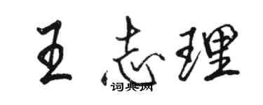 骆恒光王志理行书个性签名怎么写