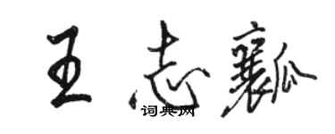 骆恒光王志瓤行书个性签名怎么写