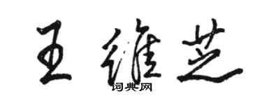 骆恒光王维芝行书个性签名怎么写