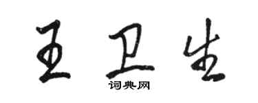 骆恒光王卫生行书个性签名怎么写
