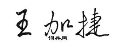骆恒光王加捷行书个性签名怎么写