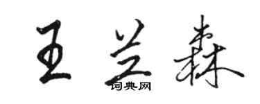 骆恒光王兰森行书个性签名怎么写