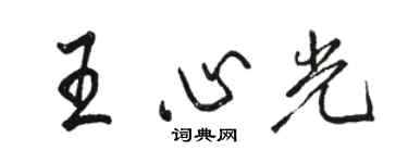骆恒光王心光行书个性签名怎么写