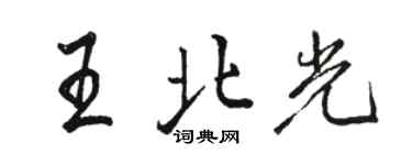 骆恒光王北光行书个性签名怎么写