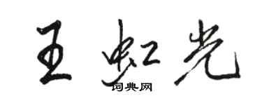 骆恒光王虹光行书个性签名怎么写