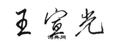 骆恒光王宣光行书个性签名怎么写