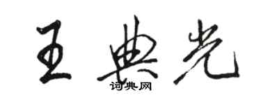 骆恒光王典光行书个性签名怎么写