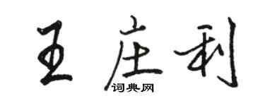 骆恒光王庄利行书个性签名怎么写